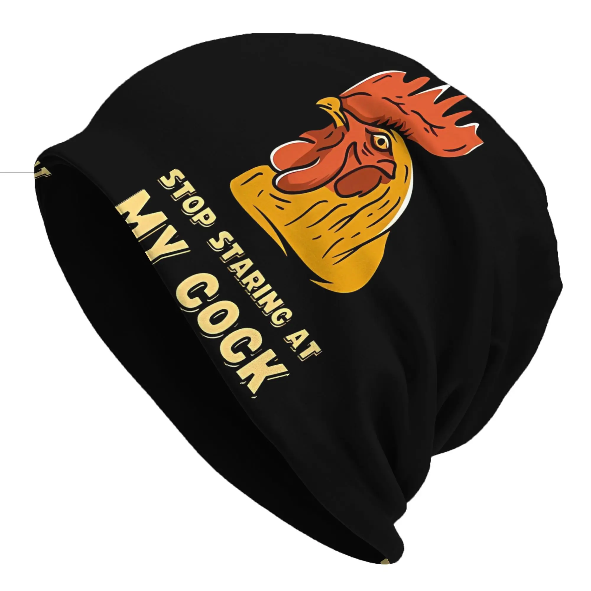 Rooster Thin Caps For Men Women Stop Staring At My Cock Beanies Ski Caps Soft Bonnet Hats Skullies & Beanies Hat