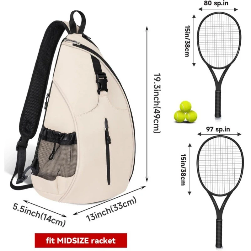 Badminton Bag Outdoor Training Shoulder Backpack Racket Storage Pack Multifunctional Sports Crossbody Bags with Bottle Pocket