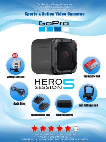 GoPro HERO 5 session camera HD pocket camera wireless control outdoor 4K sports digital camera