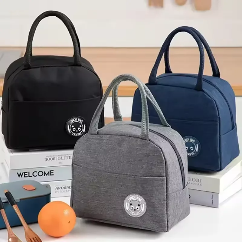 

3pcs Lunch Box, Portable And Leak Proof Storage Box With Lid And Thermal Bag, Large Simple Food Storage Bag, For Back To School