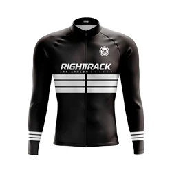 Autumn and winter long sleeved cycling suit, men's thin fleece insulation, road racing and leisure cycling suit, customizable