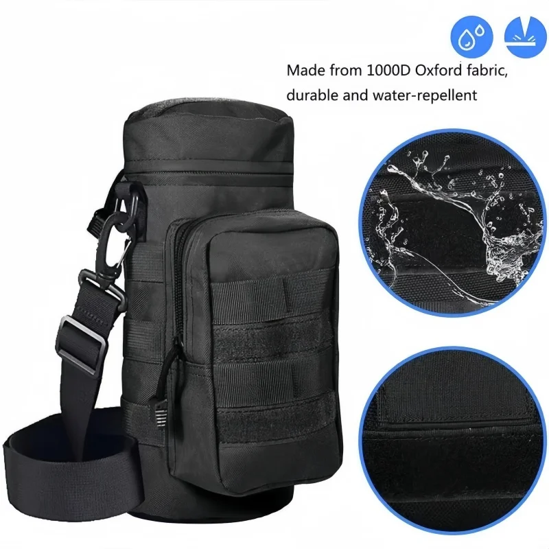 Tactical Water Bottle Pouch With Strap Cycling Fishing Hunting Water Bottle Kettle Carrier For Hunting Fishing Camping