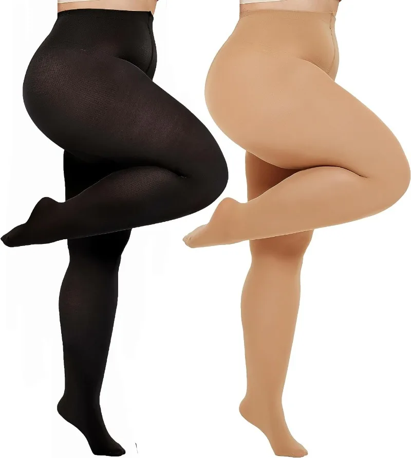 Plus Size Tights for Women Semi Opaque Queen Size Nylon Pantyhose Women 120kg Pantyhose Super Elasti Pantyhose Plus Size Tights