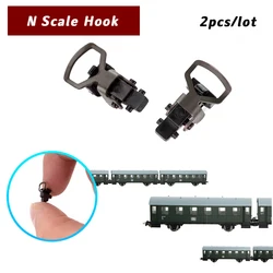 2pcs N Scale 1:160 Railway Train Model Accessories Hook DIY Electric Train Coupler Universal Hook Kits