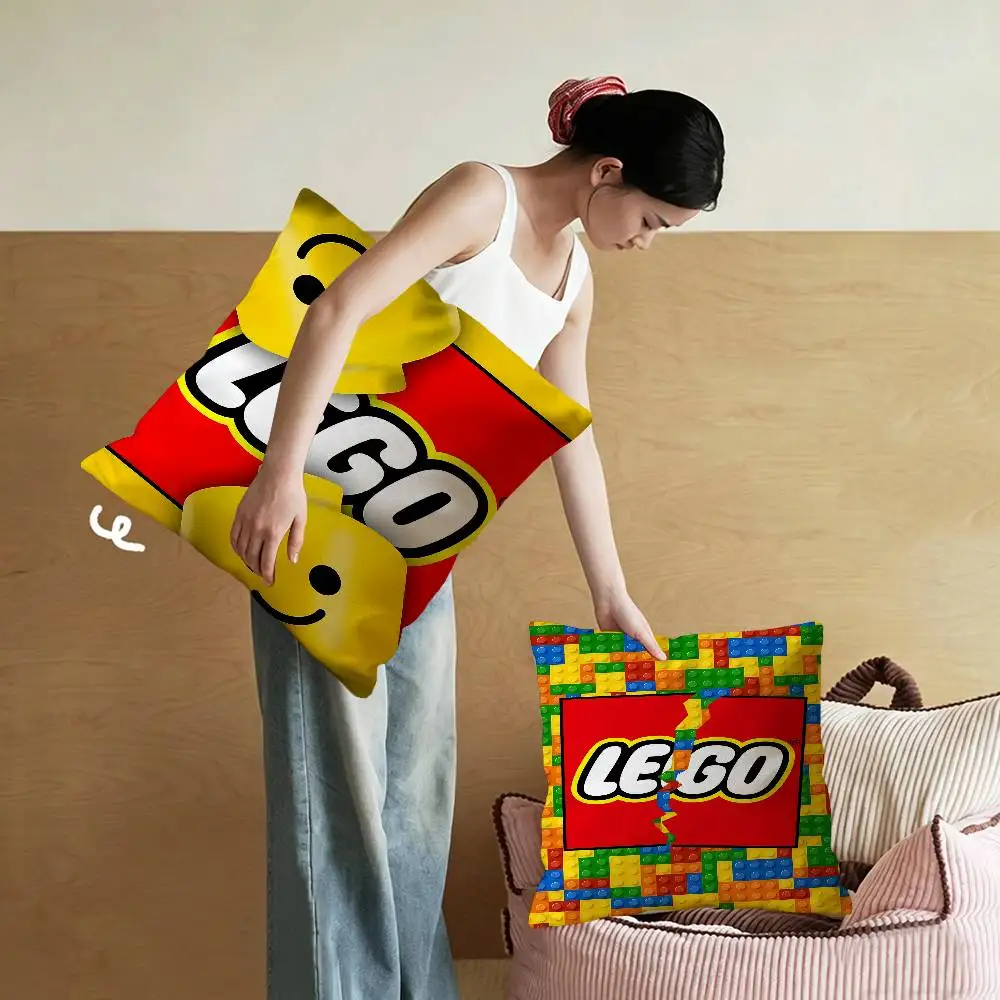 Classic Building L-LeGos Personalized Pillow Dust Cover Bedroom Kids Party Decoration Pillowcase Birthday Children Gift