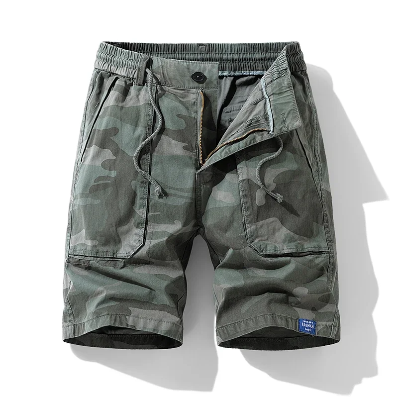 ฤดูร้อนผู้ชาย Cotton Cargo Camouflage กางเกงขาสั้นผู้ชายเสื้อผ้าสบายๆ Breeche เบอร์มิวดา Beach Jogger กางเกงขาสั้นชายร้อน Dropshipping LZLLTT