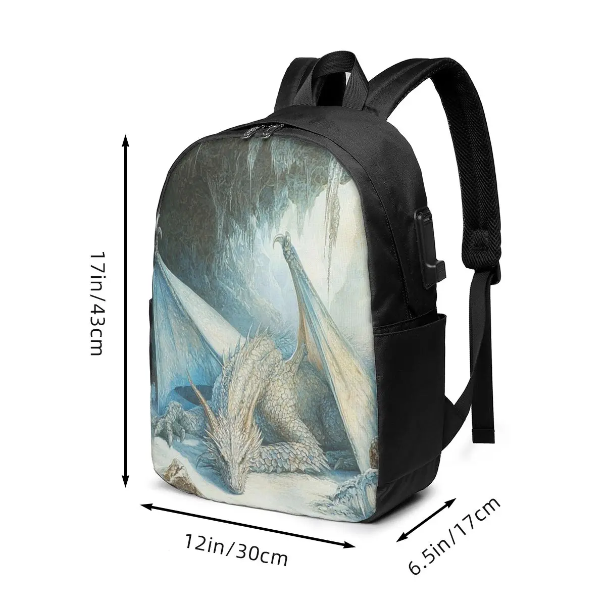 The Black Dragon In The Cave Backpack Travel Notebook Bag Computer College Student School Bag Laptop Shoulder Bags for Men Women