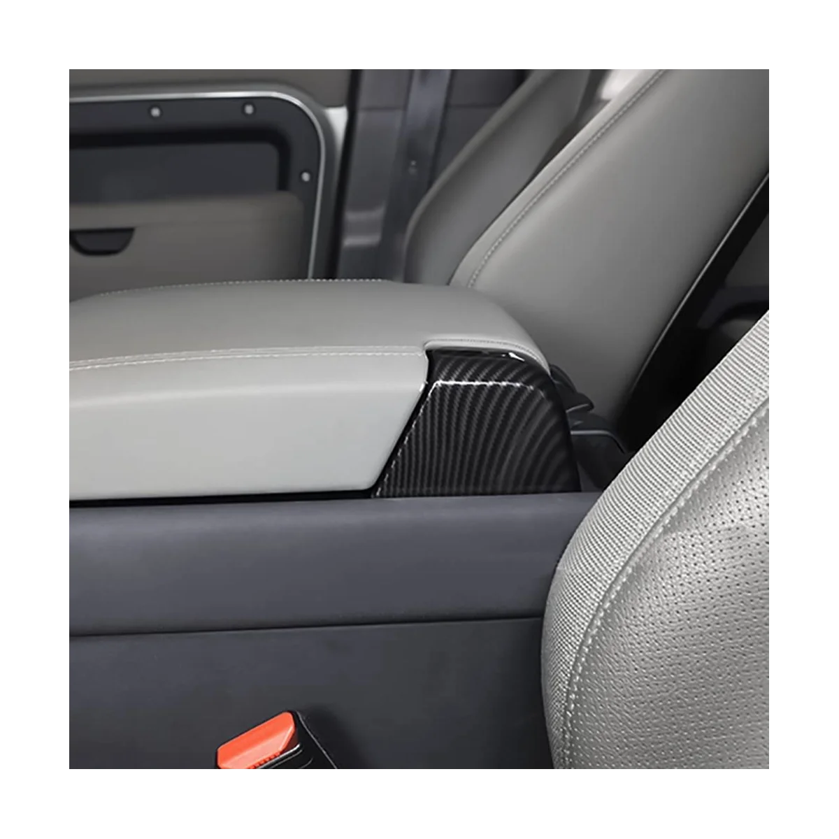 Car Armrest Box Screw Cover Trim for Land Rover Defender 90 110 2022-2023 Accessories - ABS Carbon Fiber