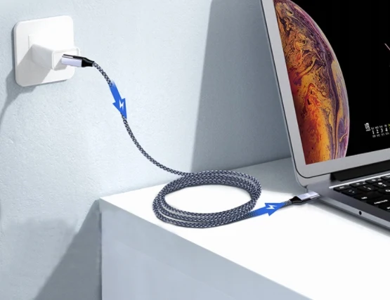 Fotografia 5: Cabo Thunderbolt 3 USB-C 4K 60Hz 10GB 100W AV 2M Zenwire ZC-8 para Celular