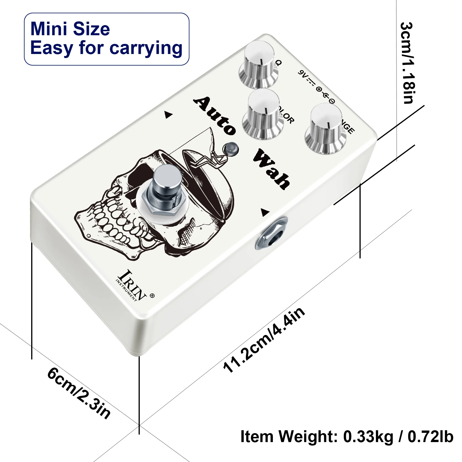 Pedal de guitarra IRIN RA-02 Auto Wah – Filtro Envelope con controles Q, RANGE, COLOR, pedal de efecto Auto Wah para guitarra eléctrica y bajo