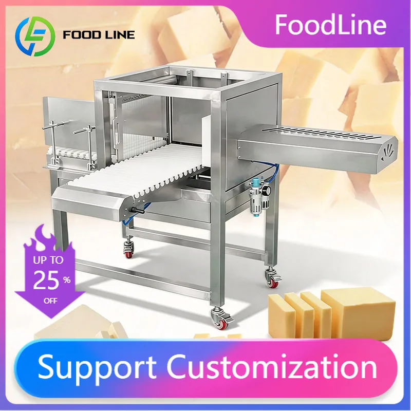 Frozen Butter Cutting Slicer Automatic Industrial Hard Parmesan Cheese Block Cube Cutter Slicing Machine Customized