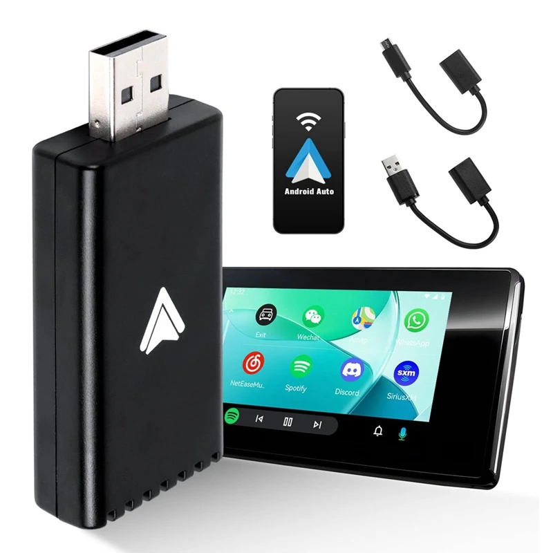 

Android Auto Wireless Adapter, Android Auto Dongle, Android Phones Converts Wired Android Auto To Wireless AI Box