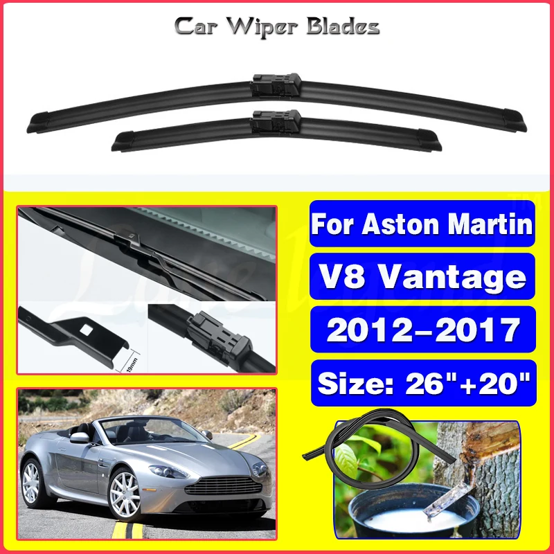 

Car Wiper Blades For Aston Martin V8 Vantage 2012 - 2017 Windshield Windscreen Front Window Blades 26"+20" Car Accessories 2016