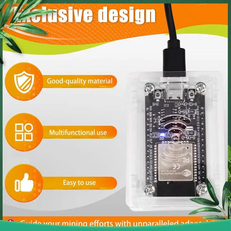 (NEW) BTC Miner PRO+ Solo Miner 850KH/S Bitcoin BTC Miner ESP32 Chip Wifi Low Power With Acrylic Case For Home Office