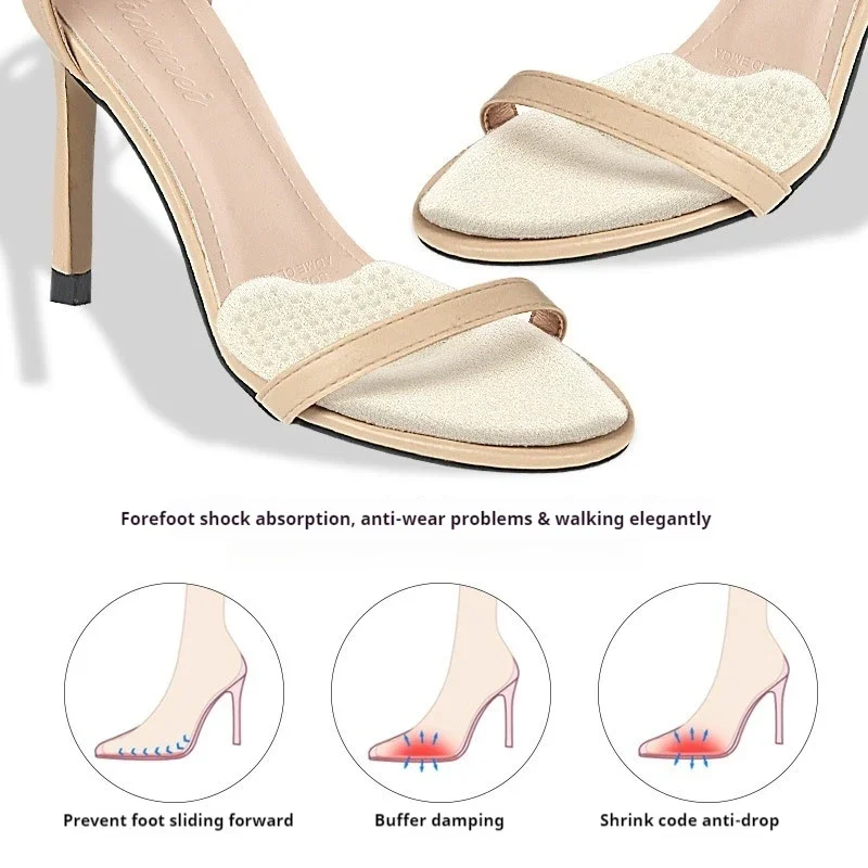 2 قطعة/4 قطعة جديد سيليكون نصف النعال النساء الأحذية منصات قدم منصات للكعوب منتجات العناية بالقدم الصنادل الأمامية عدم الانزلاق وسادة