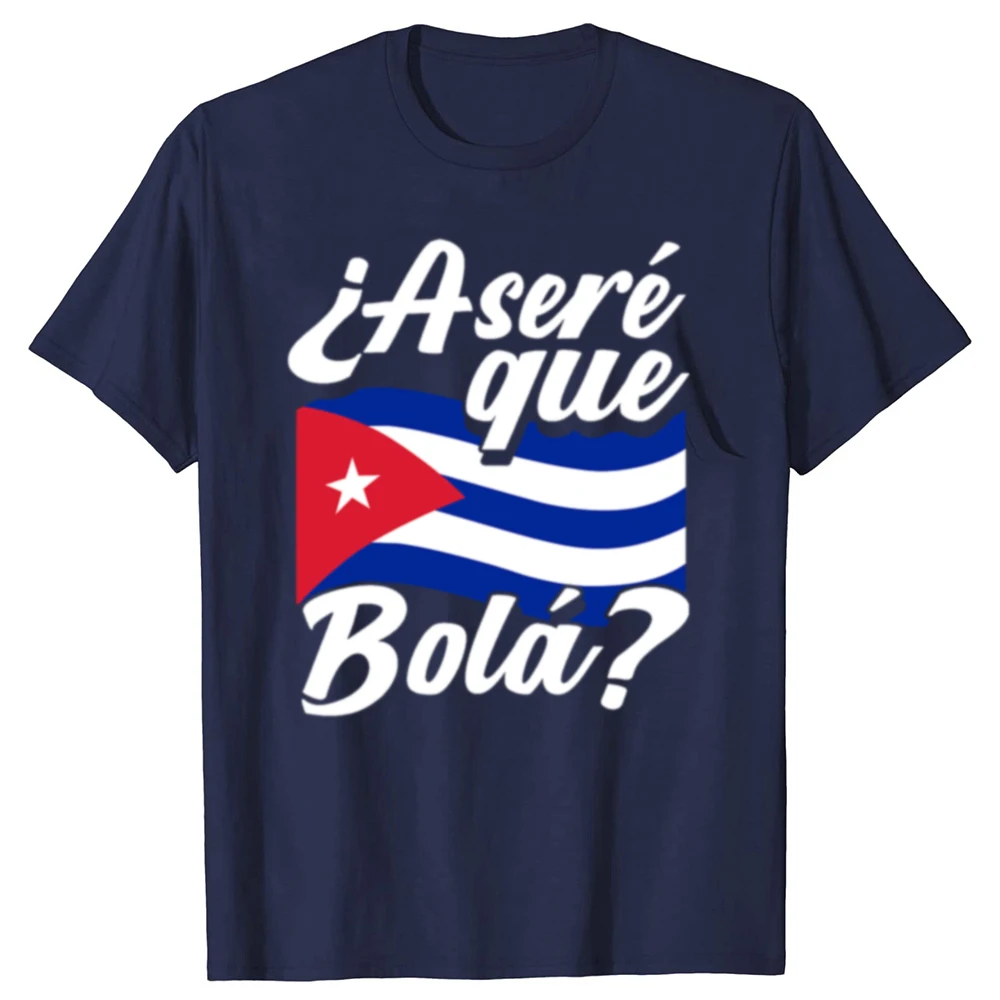 Funny Cuban Cuba Flag Cubano Graphic T-shirts Men Women's Fashion Casual Tshirt 100% Cotton Loose Oversized T Shirt