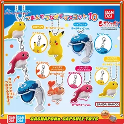 BANDAI Pokémon Action Figures Model Melody Pikachu Tatsugiri Dondozo Gashapon Backpack Ornament Pendant Official Genuine
