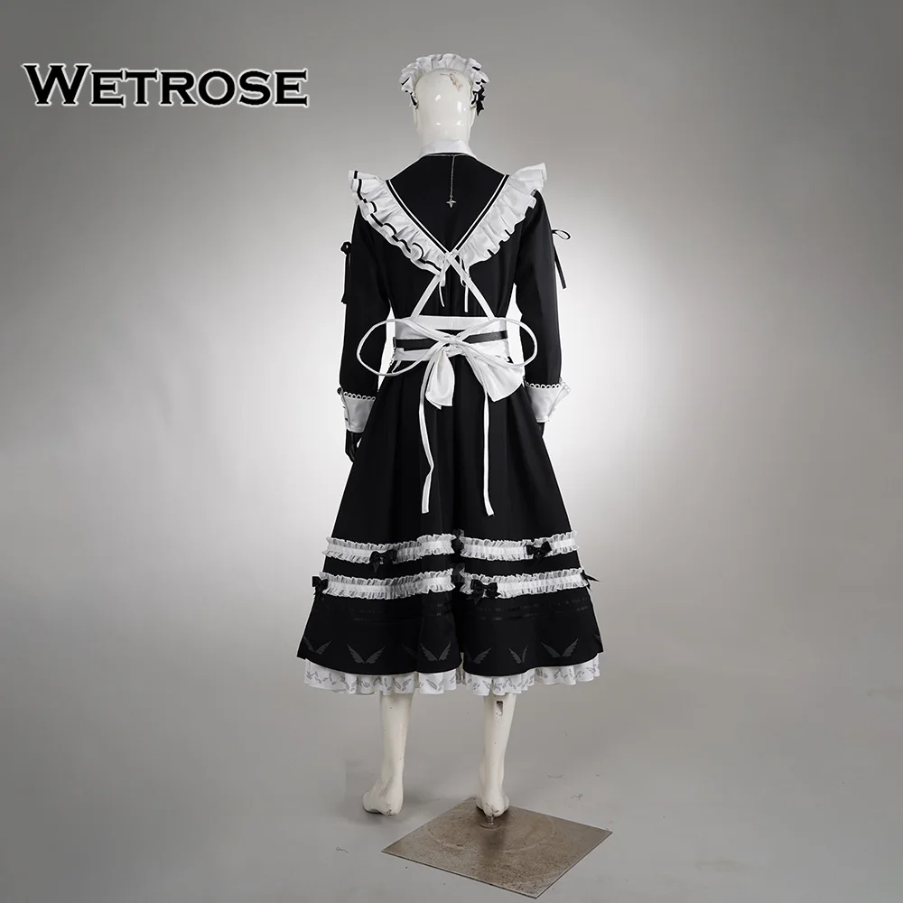 [Wetrose] متوفر في المخزون Nijisanji Vtuber Kanae خادمة الزي تأثيري حلي عيد الهالوين