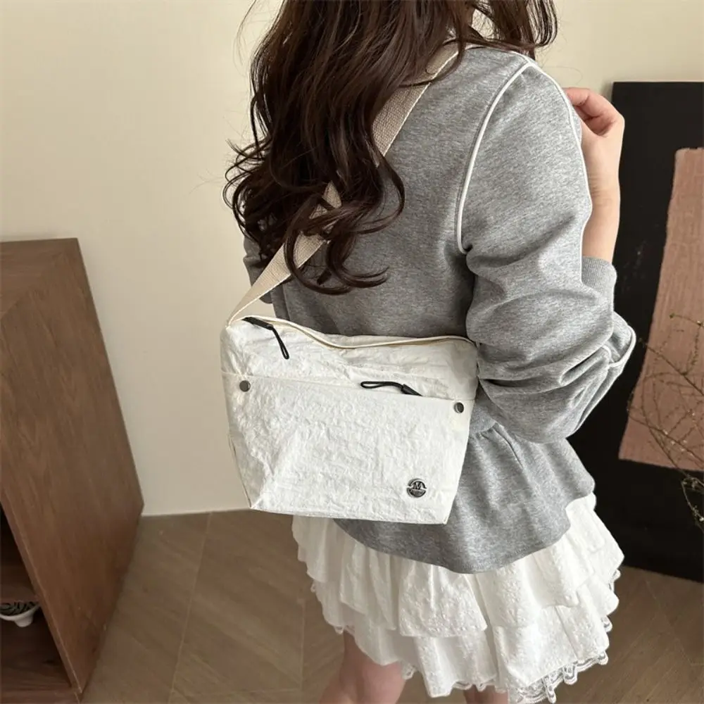 

New Trend Quick-dry Nylon Shoulder Bag Harajuku Pendant Men Crossbody Bag Coin Pouch Waterproof Mobile Phone Pack Travel