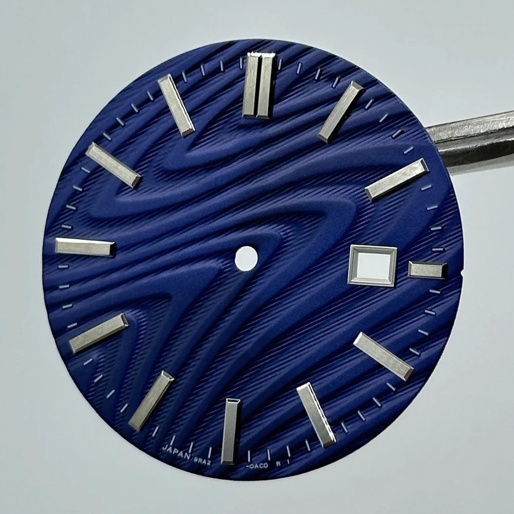 35.5 مللي متر خمر محدب الفني نهر موجة الملمس ساعة الطلب مناسبة ل NH35/4R36 حركة الغوص الرياضة إصلاح أجزاء وزارة الدفاع