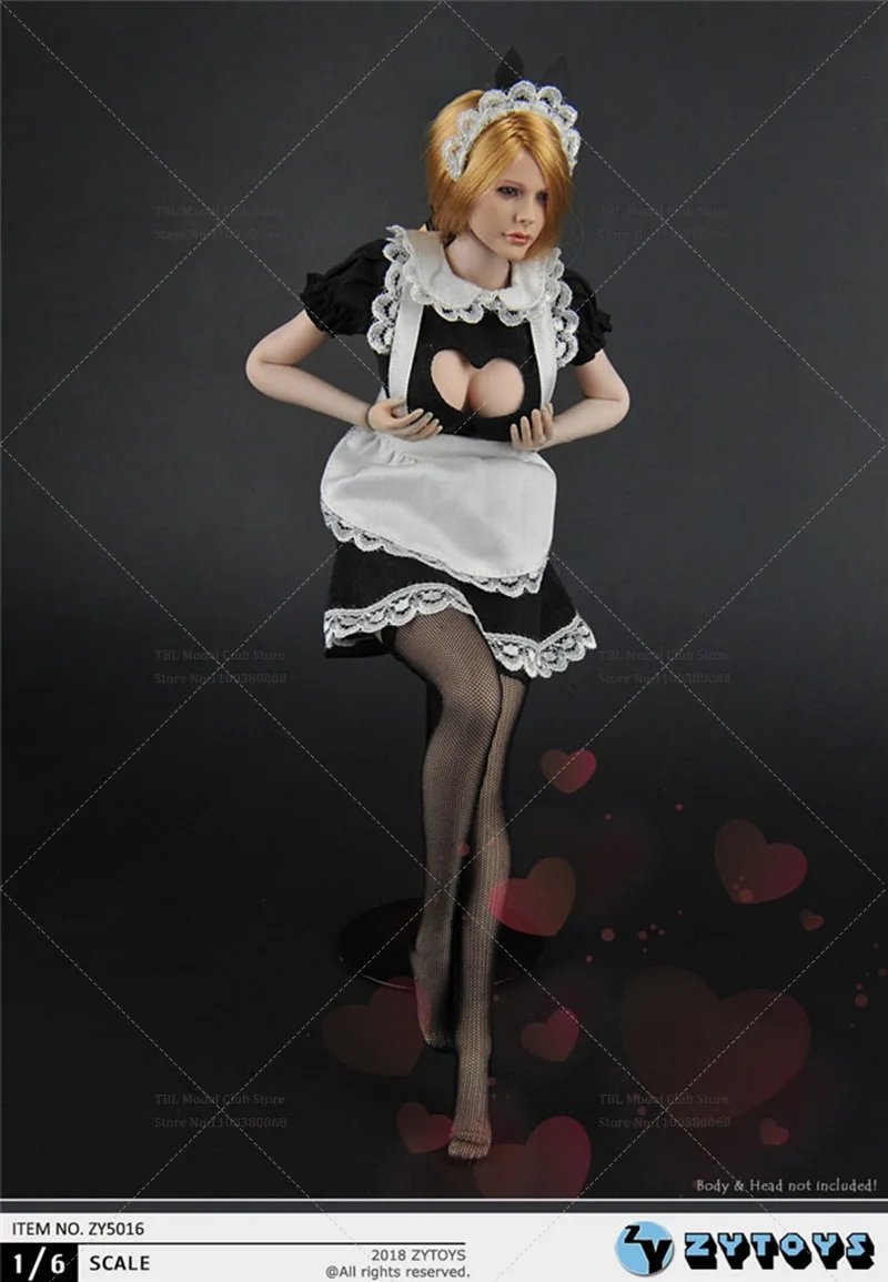 ZY5049 ZY5016 1/6 เซ็กซี่ JK ผู้หญิงภาษาฝรั่งเศสคําผ้ากันเปื้อนชุดแม่บ้านเครื่องแต่งกาย Servant Lolita ชุดสําหรับ 12 นิ้วหญิง Action Figure