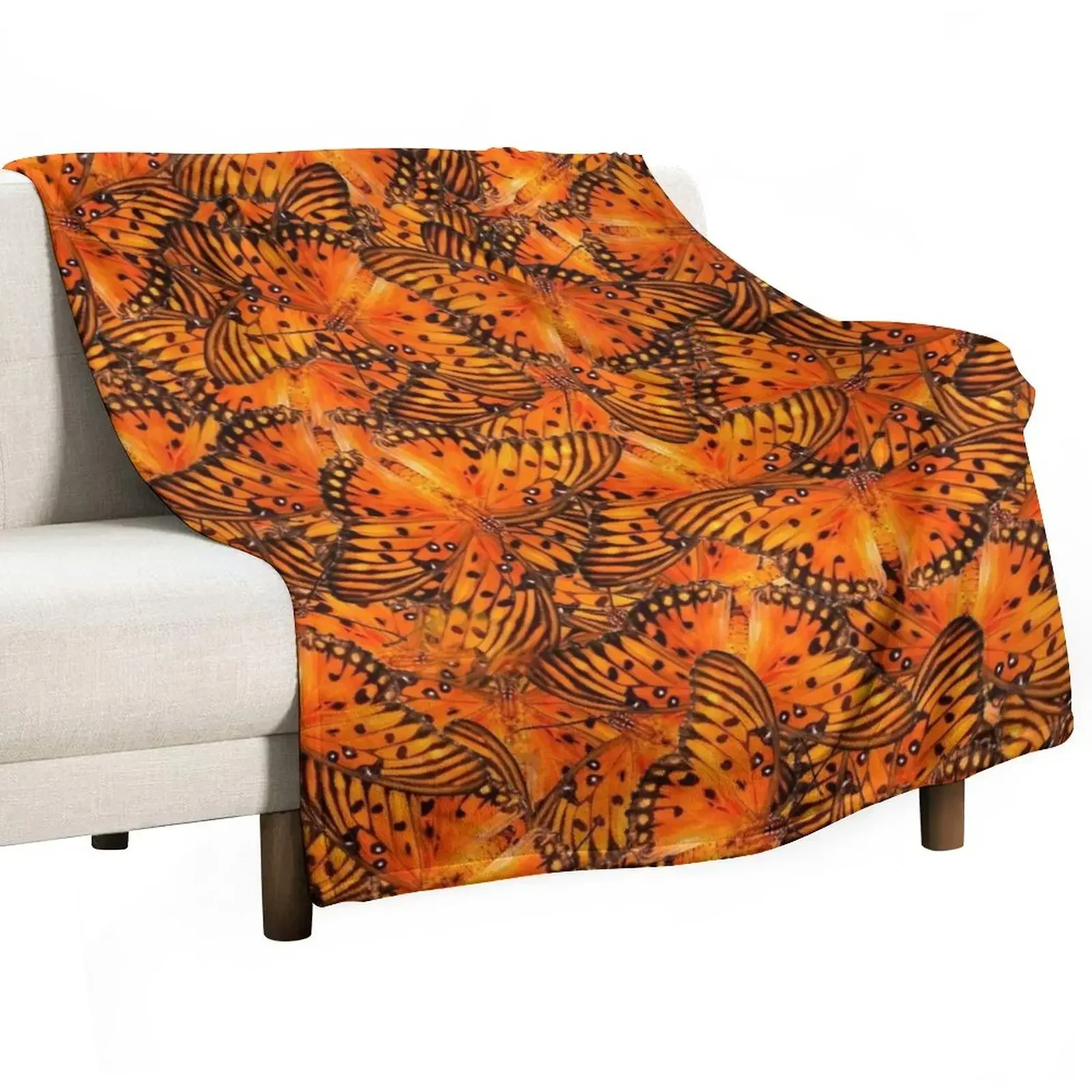 

Gulf fritillary butterflies Throw Blanket Loose funny gift Quilt Blankets