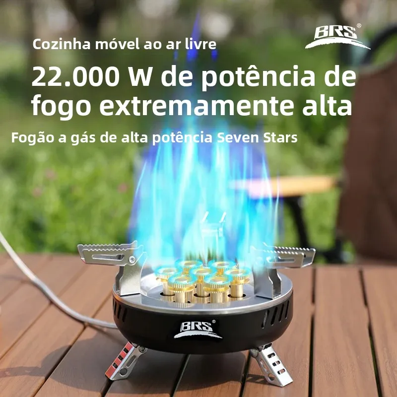 BRS 207A/207 Estufa de siete estrelas para exteriores Estufa de tres estrelas Estufa de gás dobrável portátil Estufa feroz