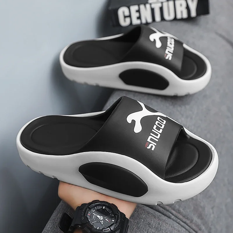 

2025 Slippers Men's EVA Sandals Non-slip Wear-resistant Thick Bottom Increase Outdoor Beach Fashion Leisure Flip-flops