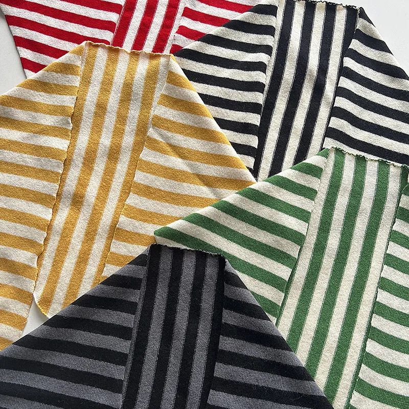 Soft and sticky wool striped triangular scarf! Colorful geometric stripes, contrasting knitted scarf, scarf, all season