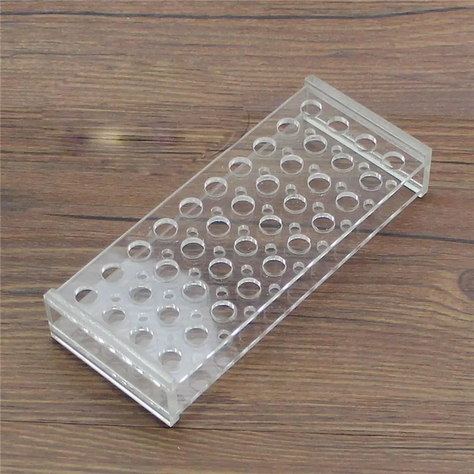 14mm Diam 40 Holes Methyl Methacrylate Rack Stand For 5ml Centrifuge Tubes