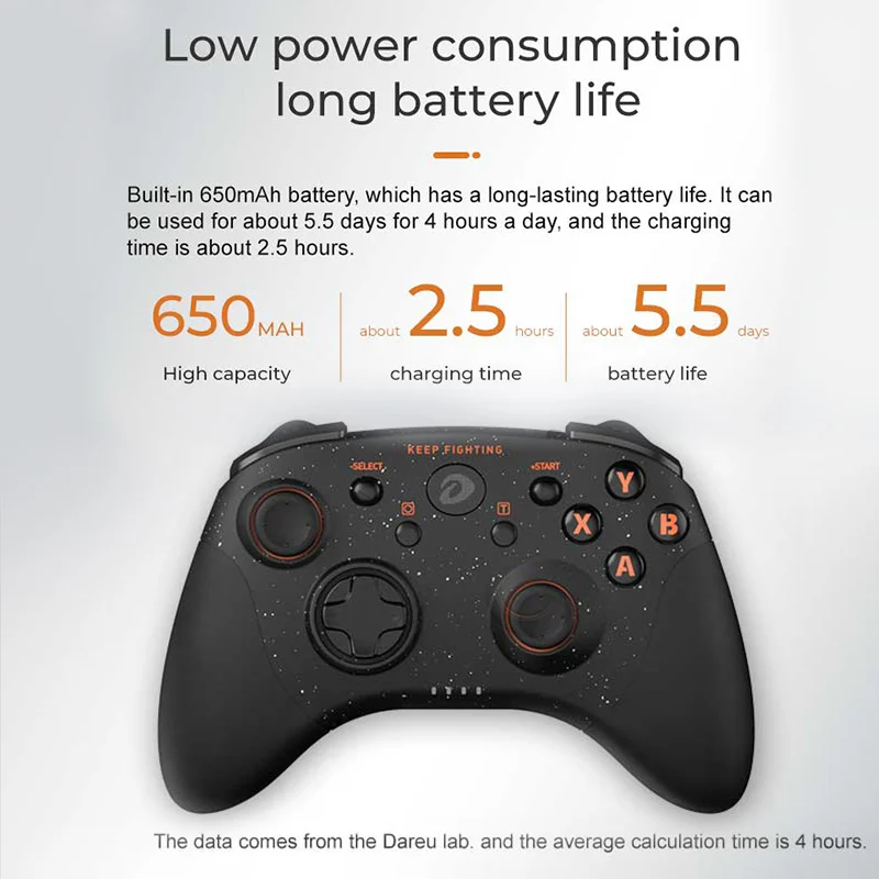 Dareu Bluetooth Gamepad Draadloze Game Controller 360 ° Pc Joystick Dualshock Controllers Voor Android Tv Telefoon Switch