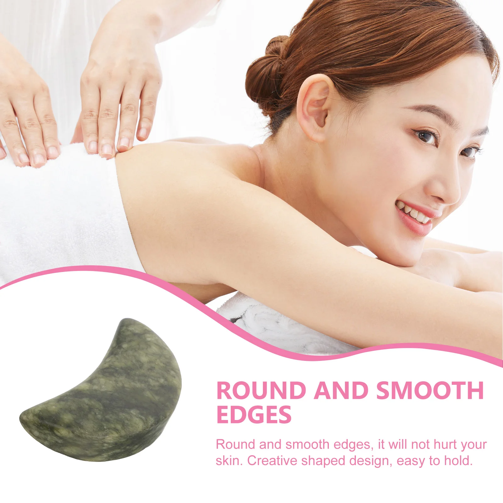 

Olive Jade Massage Smooth Natural Thumb Stone For Relaxation Stress Relief Portable Finger Worry Stone Home Decor Muscle