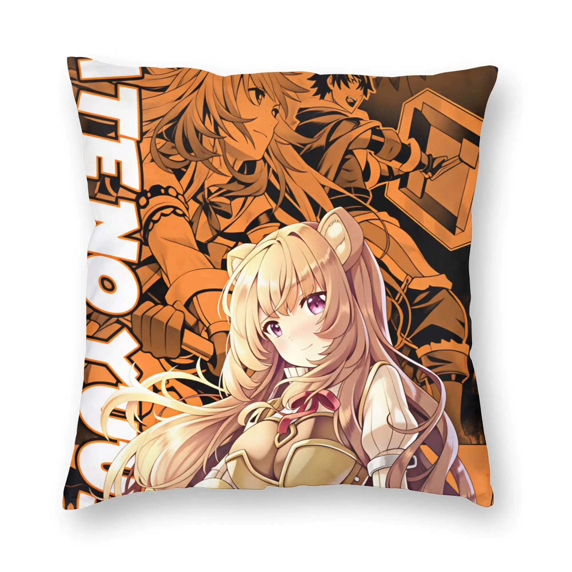Наволочка Raphtalia S-Shield Hero TRotSH в ретро-стиле для дивана, автомобиля и домашнего декора.