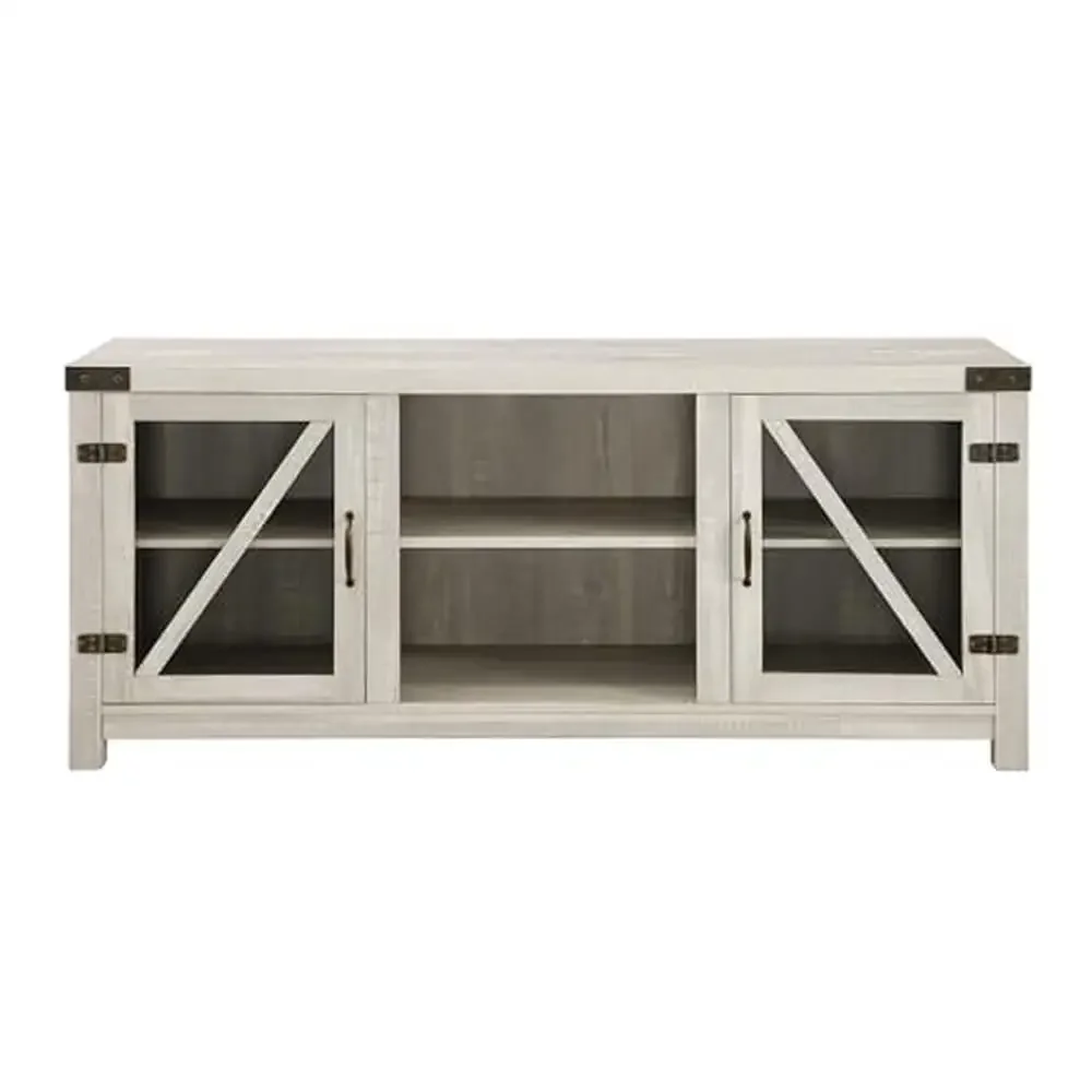 Modern Farmhouse Glass Door TV Stand 58