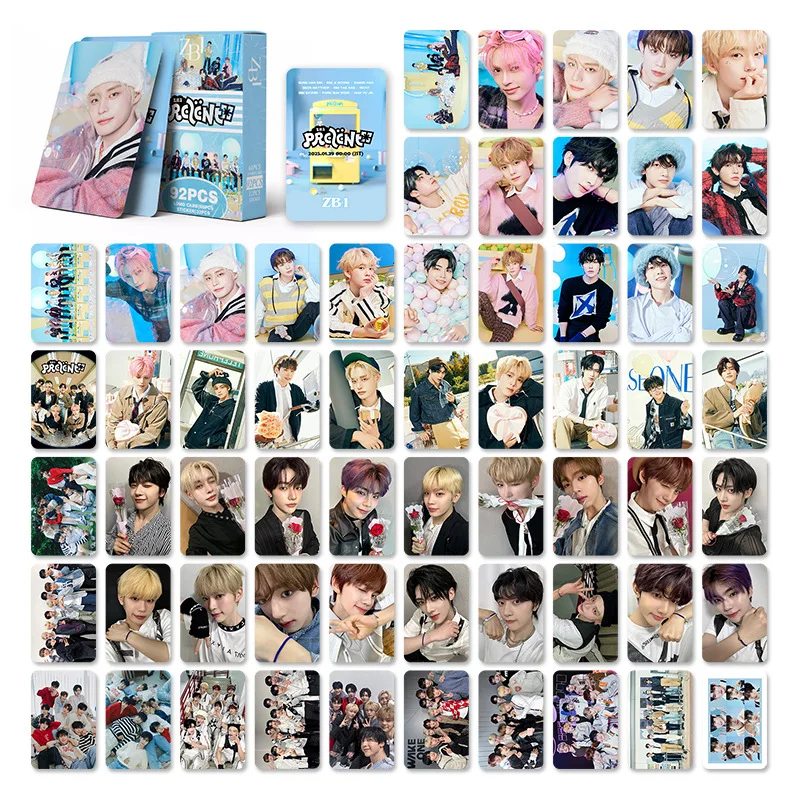 92Pcs/Set ZB1 Idol Boy New Series Lomo Cards Sticker  HD Printd Photocards High Quality Ricky KIMTAERAE ZEROBASEONE Fans Gifts