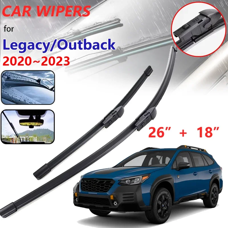

For Subaru Legacy Outback BT 2020 2021 2022 2023 Front Rear Wiper Blade Rubber Rain Brush Auto Windshield Wiper Car Accessories
