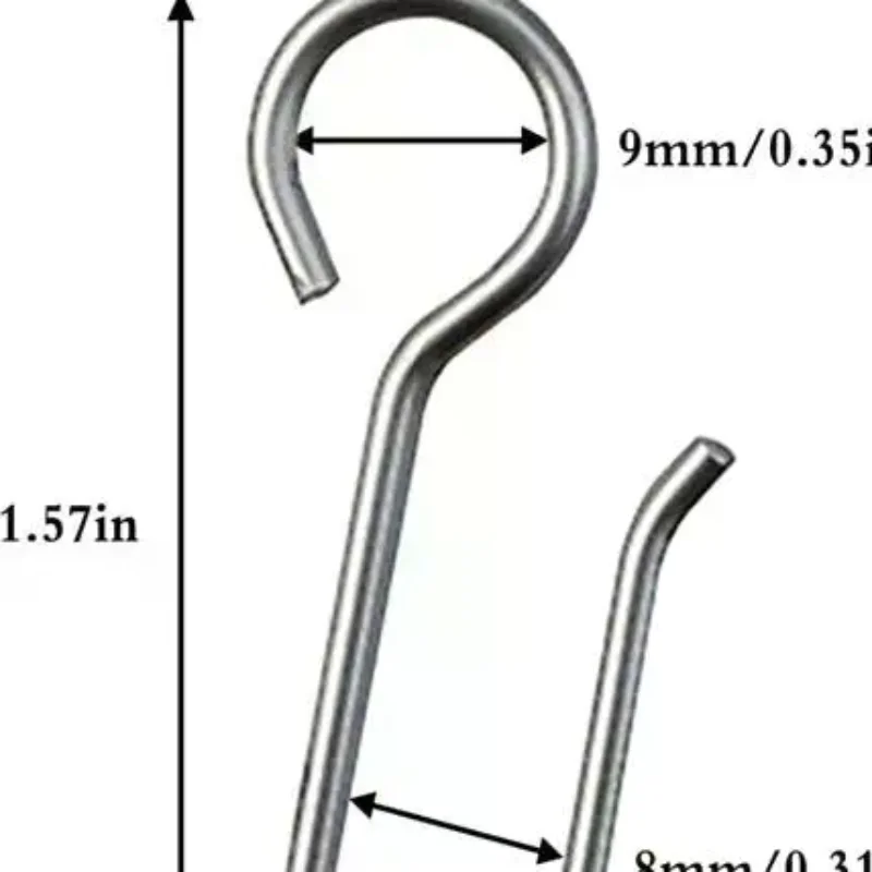30Pcs Handy Curtain Accessories Metal Curtain Track Install Hooks S Shaped Metal Ceiling Shower Curtain Decoration Hooks