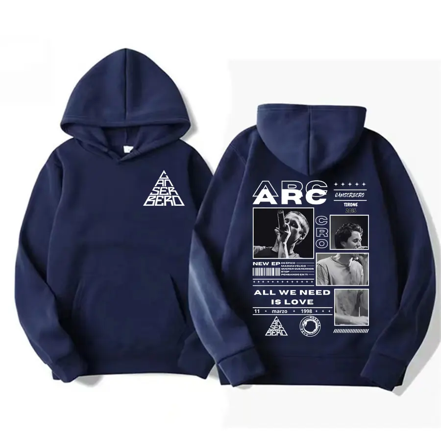 Singer Cancerbero Graphic Sweatshirts Music Album Allwe Need Is Love Print Hoody Man Women Harajuku Hip Hop Oversized Men Hoodie