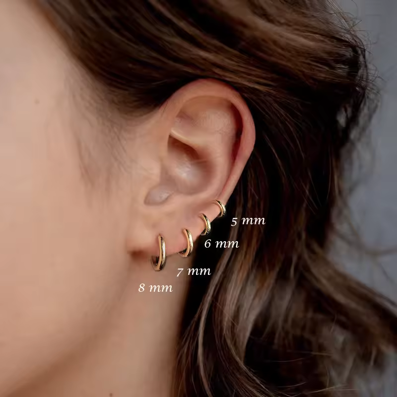 1 Pair Stainless Steel Hoop Earrings Women Men Gold Color Small Earrings Girl Jewelry Pendientes Mujer Aretes Cartilage Piercing - Image 2