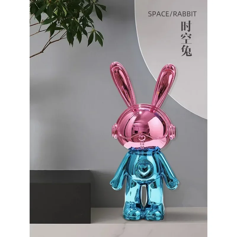 

32Cm Light Luxury Electroplated Rabbit Toy Ornament Living Room TV Cabinet Wine Cabinet Home Decoration Dolls