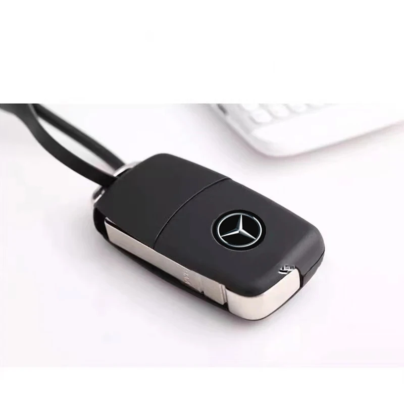 Car Key Emblem Sticker Logo Auto Key Logo Sticker Emblem Decoration Decals for Mercedes Benz B/C/E/S Class A Class C200L GLC GLK