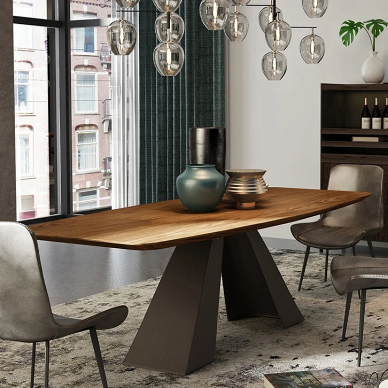 Tavolo da pranzo moderno nordico Tavolo da pranzo per alimenti di lusso Newclassic impermeabile Ingresso Mobili per la casa in legno di design di bellezza