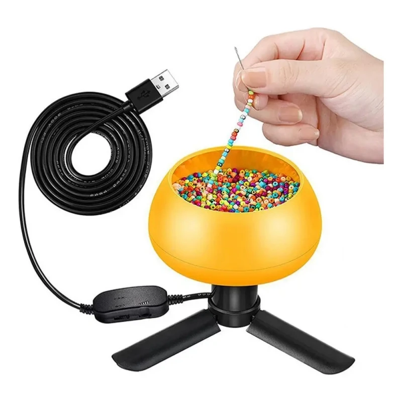 Bead Spinner Automatic DIY Quick Beading Machine for Jewelry Waist, Bracelet Making Rotating Spinner Craft Seed Beading Supplies