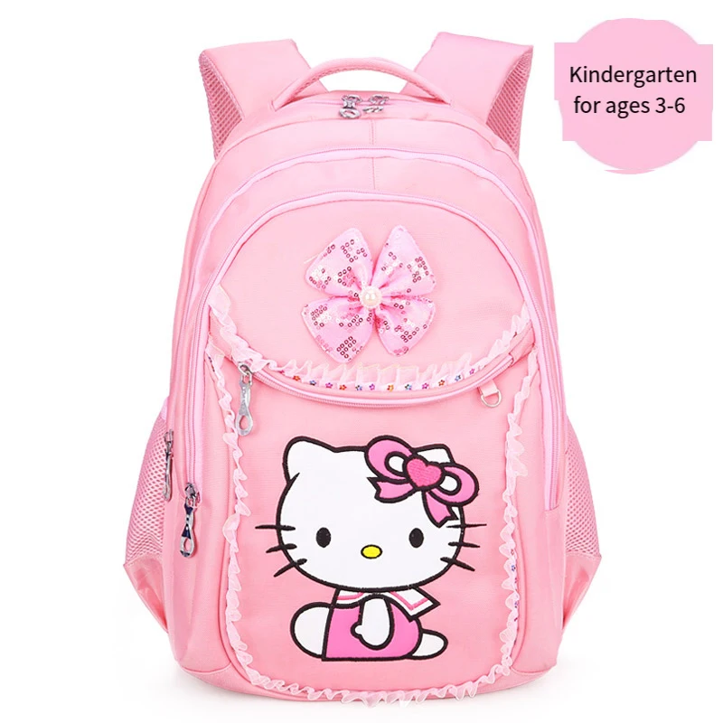 

Cartoon Sanrios Hello Kittys Child Backpack Boy Girl School Bag Kawaii Cartoon Comfortable Breathable Water Proof Anime Figure