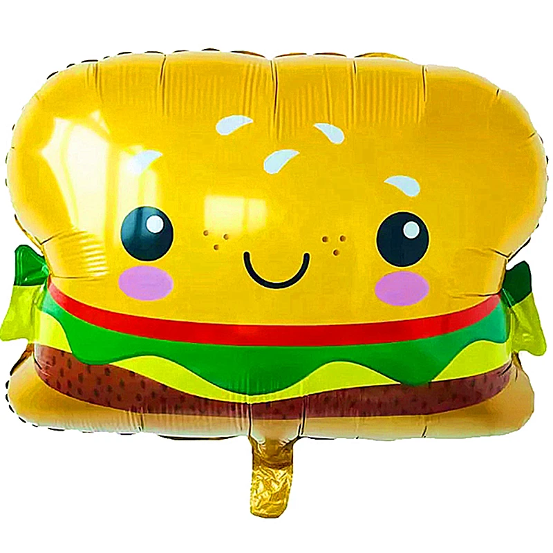 1pcs Babyshower Large Cute Hamburger Balloons Kids Gift  Aluminium Foil Ballon Birthday Party Decorations Kids New Year Supplies