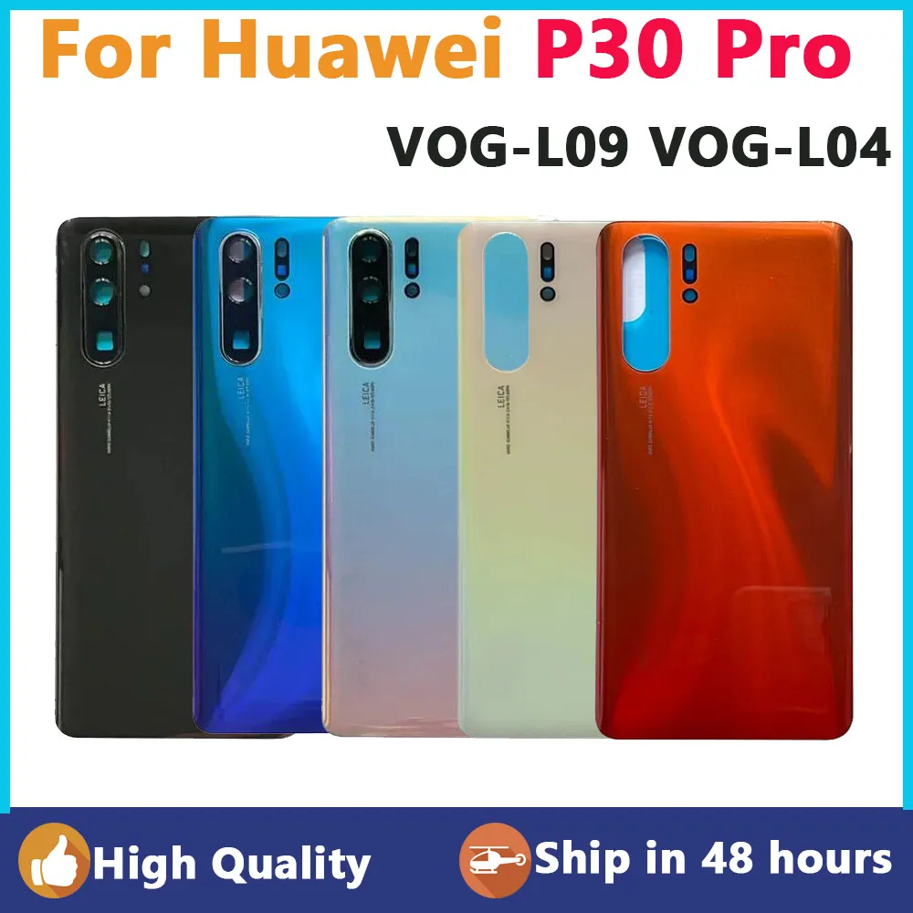 

Battery Glass Door With Lens For Huawei P30 Pro VOG-L29 L04 Back Cocer Glass Repair Parts For Huawei P30 Pro Back Cover