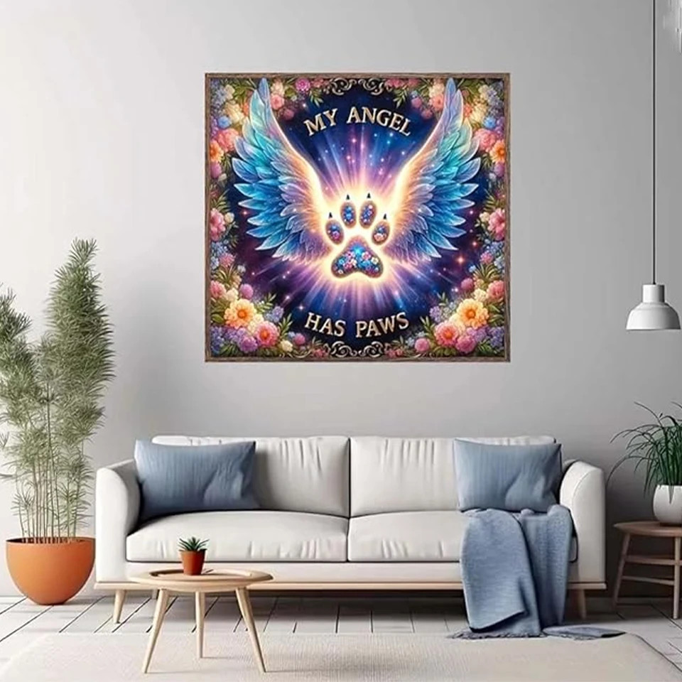 

Diamond Painting New Series My Angel Wings Claw Flower 5D DIY Art Mosaic Embroidery Girl Painting Wall Decoration