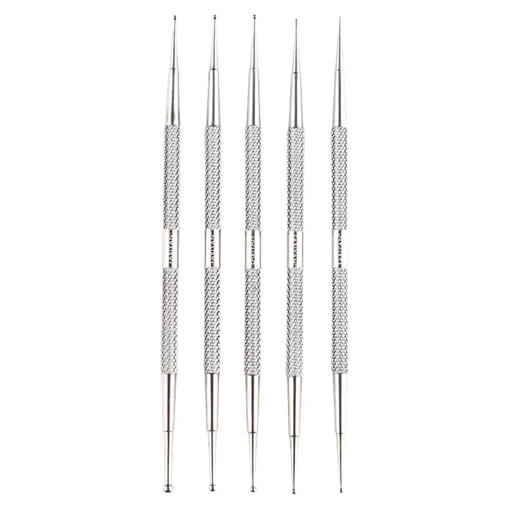 5 stücke Nagel Diamant Stift Edelstahl Maniküre Stifte Elegantes Design Für Nail art Zeichnung Malerei Diy Zubehör Werkzeug