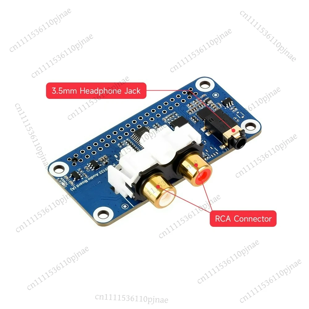 HIFI I2S DAC Audio Board Sound Card Expansion HAT for RasPi Raspberry Pi Zero 2 W 3 Model B 4 5 Projects Starter Kit Accessories