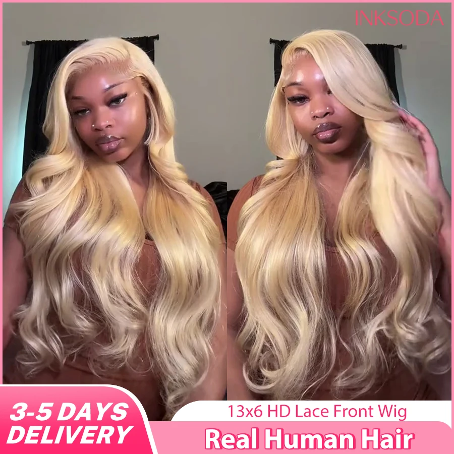 Blonde 613 Body Wave Human Hair Wigs HD Transparent 13x4 13x6 Lace Frontal Human Hair Wig Brazilian Water Wave Human Hair Wigs